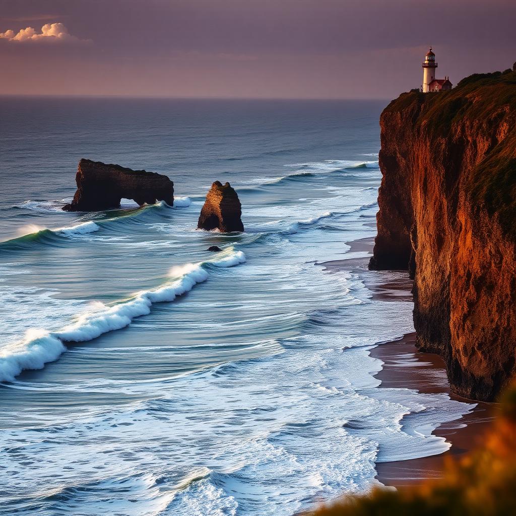 Côte basque et phare de Biarritz