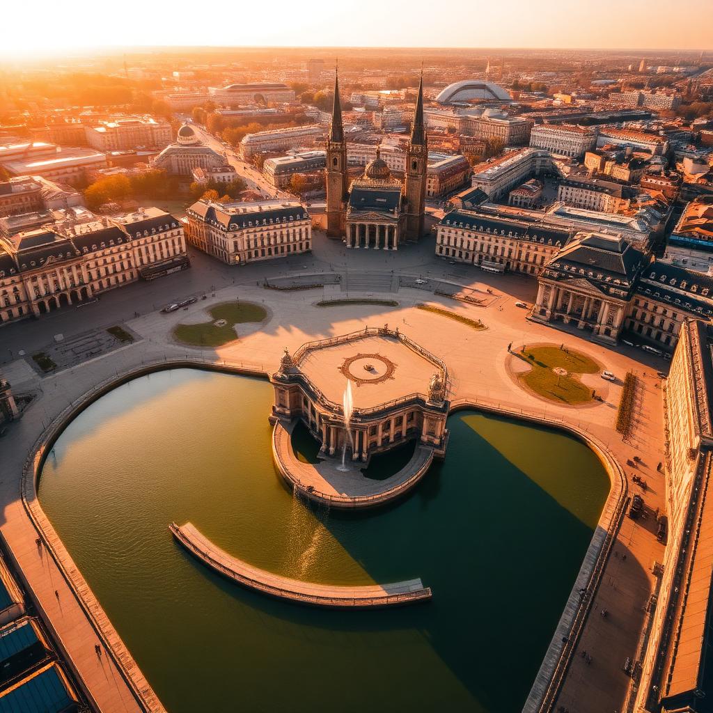 Bordeaux, Place de la Bourse au coucher du soleil